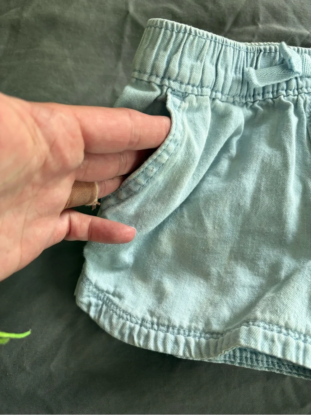 The Children's Place Light Blue Elastic Waist Shorts